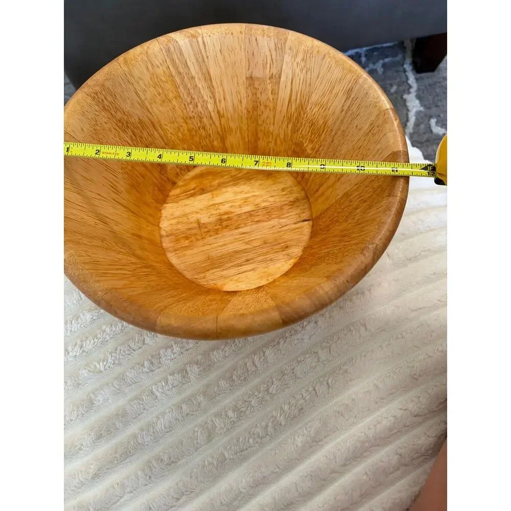 Vintage Studio Nova Thailand Wooden Salad Serving Bowl 11.5 inch